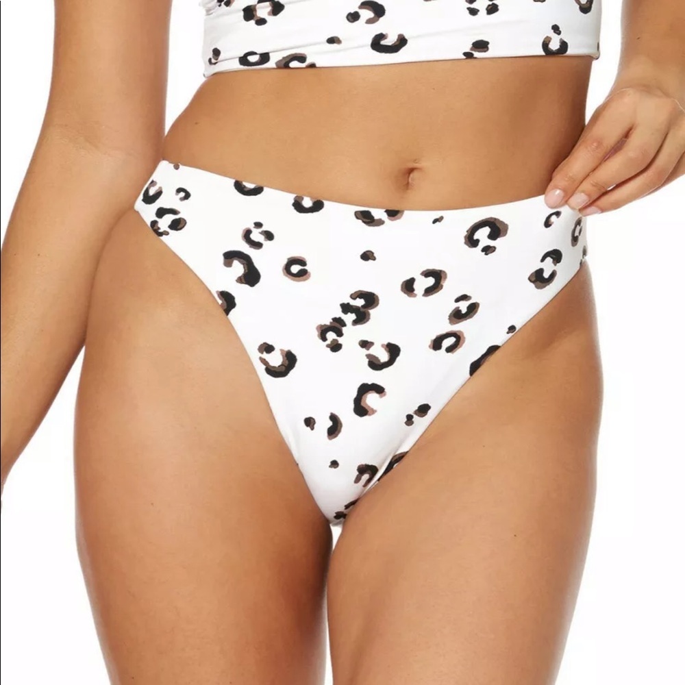 -Dolce Vita Studded High-Waist Bikini Bottom